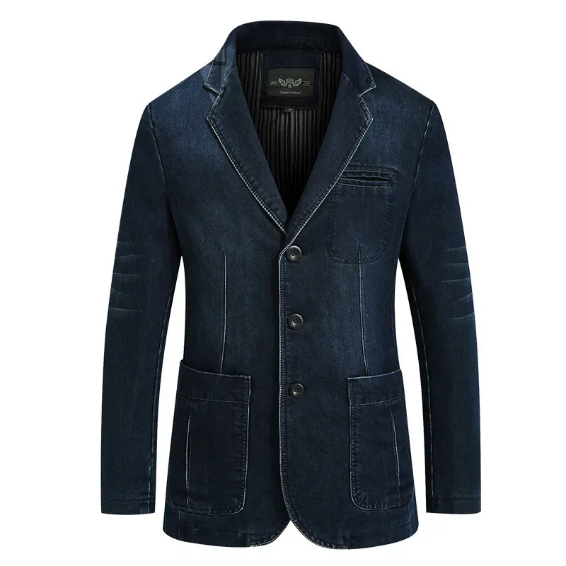 Men's Denim Suit Men's Cotton Denim Small Suit Slim Fit Large Jacket Coat