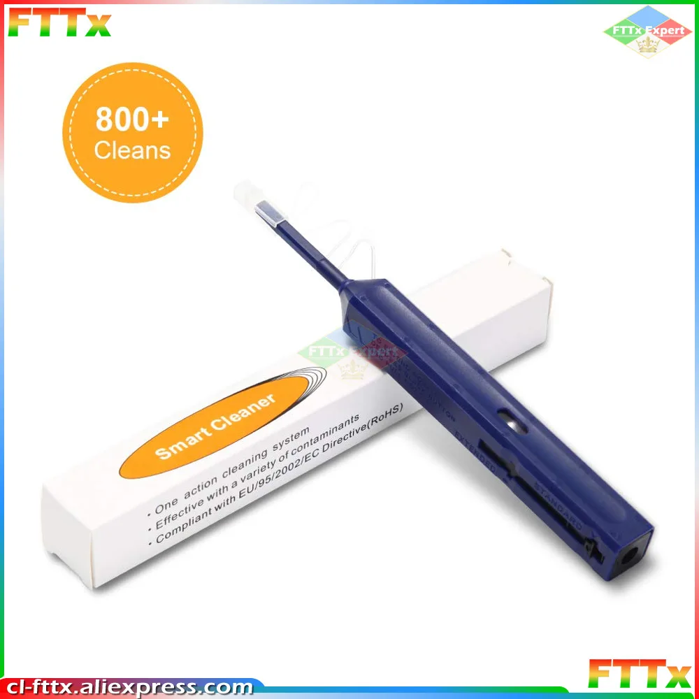 Fiber Connector Cleaning Tools 800 times LC SC FC 1.25 2.5mm Fiber Cleaner Pen Stick Kit for Optical Adapter