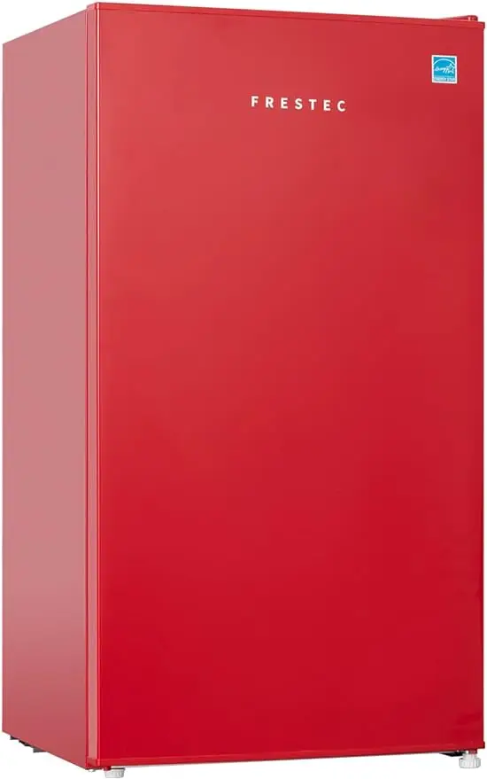 

3.1 CU' Mini Refregiator, Compact Refrigerator, Small Refrigerator with Freezer, Red (FR 310 RED)