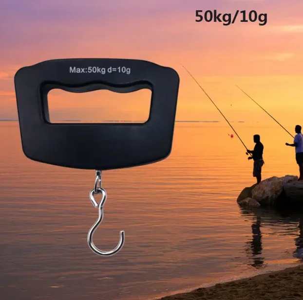 Dynamometer Fish Weighing Scale 50KG Digital Luggage Scale Portable Weighing Balance Suitcase Travel Bag Hanging
