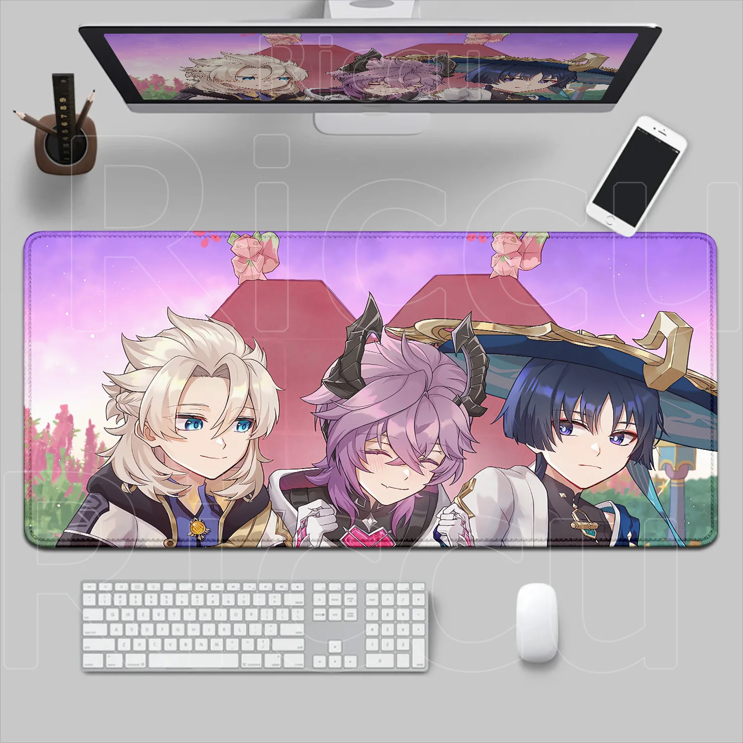 新しい原神インパクトデスクマットアニメゲームクールデュリンフリンズ