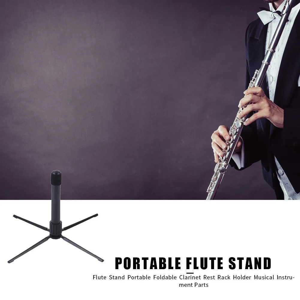 NCTPTECH Foldable Portable Clarinet Stand Bracket Foldable Flute Holder Musical Instrument Placement Rack for Wind Instrument Saxophone Accessories & Parts Stand 