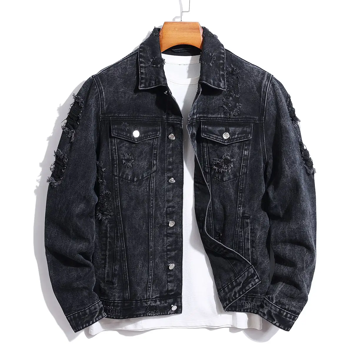 

Jeans jacket men Coat Men's Korean-style Fashion Students Handsome Versatile Jacket New Fashion Bomber Denim Jacket Cowboy Coat