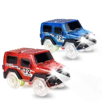 Luminous LED Light Up Cars For Glow Race Track Electronic Car Toy Flashing Kid Railway Luminous Machine Track Car Brinquedos 1