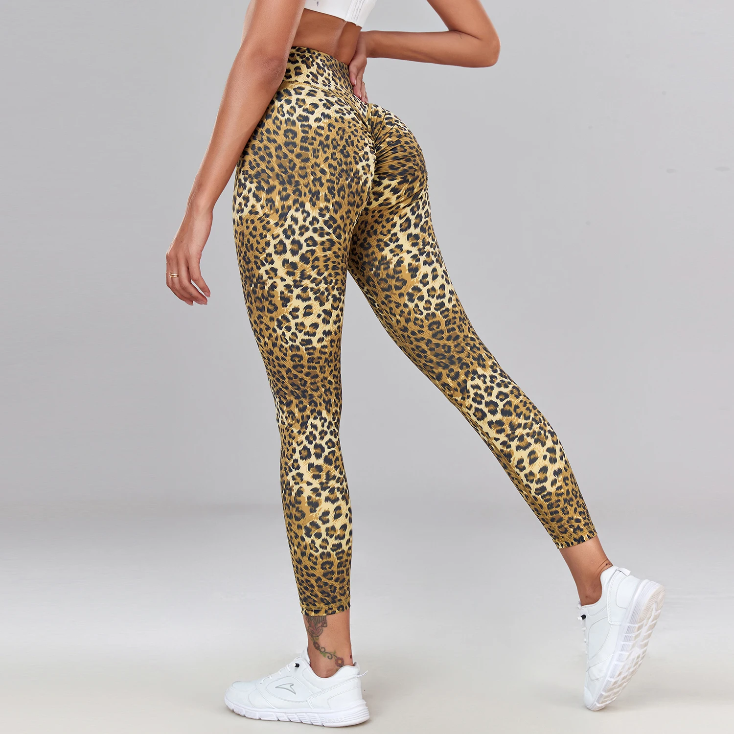 

Leopard Leggings Seamless Yoga Pants Fitness Women High Waist Stretchy Running Sports Jogging Trousers 2023 Gym Workout Leggins