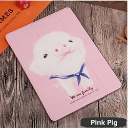 Premium PU Leather Tablet Cover for iPad - Elegant and Versatile Protection (Pink Pig)