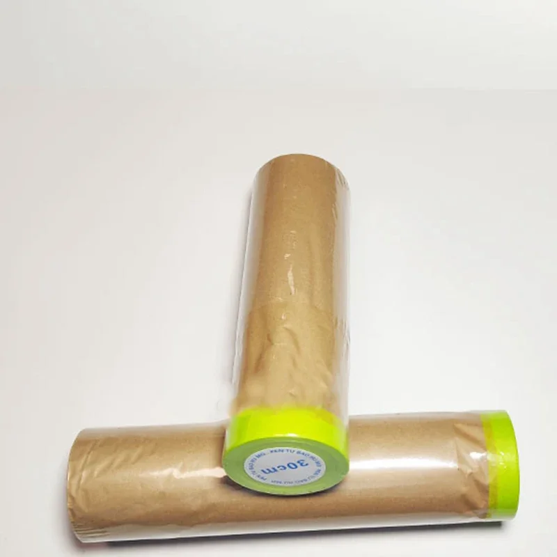 New Material Paint Protect Cover Spray Paint Masking Paper Plastic Kraft Paper Film Barrier Car Renovation Protective Tapes