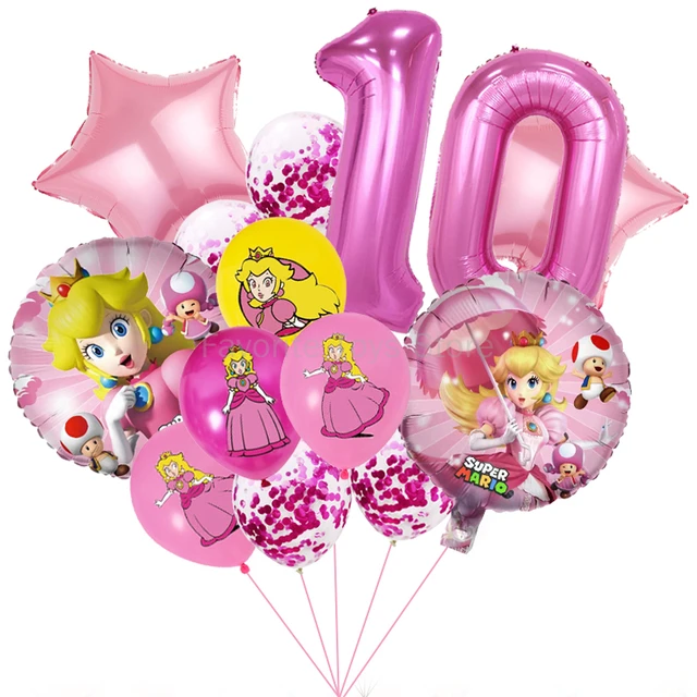 Ballon Decoration Anniversaire Princesse Peach, Déco Ballon