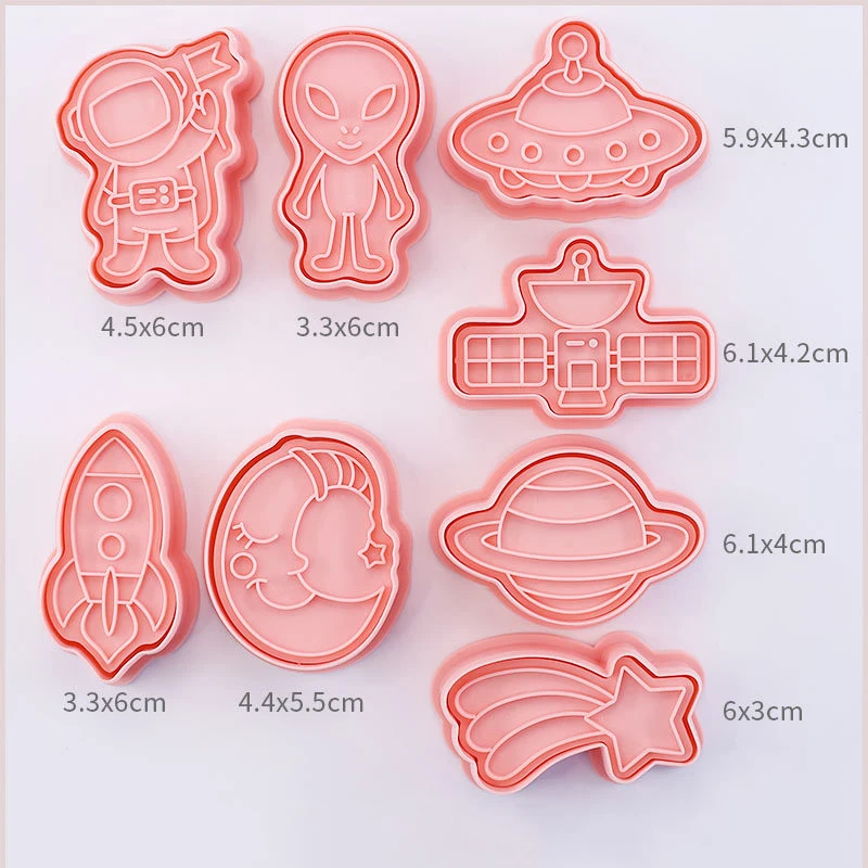 Cookie Cutter Biscuit Mold Cookie Stamp 8 Pcs/set