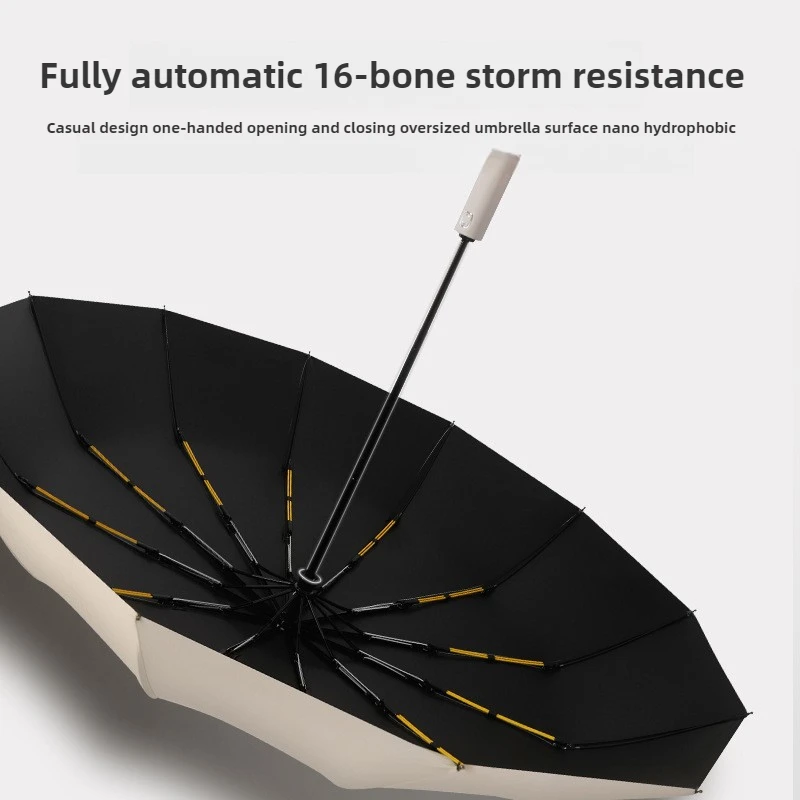 UPF50+ Large Size 16Bone Umbrella Folding Automatic Anti UV Rain Sun Umbrella Portable Windproof Light Women Men Parasol