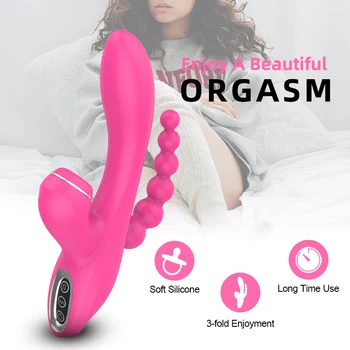 Automatic Sucking Female Vibrator 7 Modes Vibrating Sucker Anal Vagina Clitoris Stimulator Dildo Massage Sex Toys for Women 3
