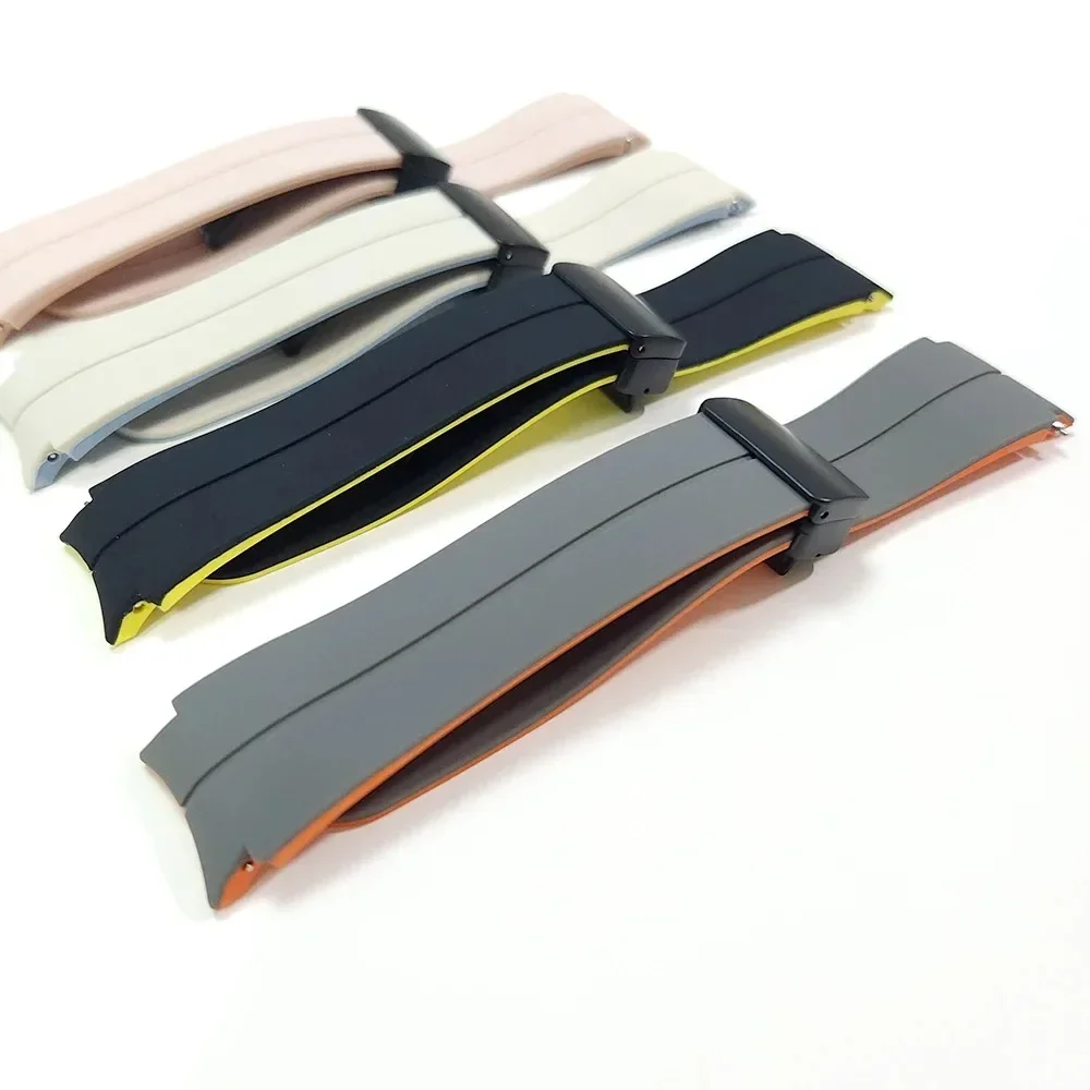 حزام سيليكون بدون ثغرات لساعة سامسونج جالاكسي ، أر...