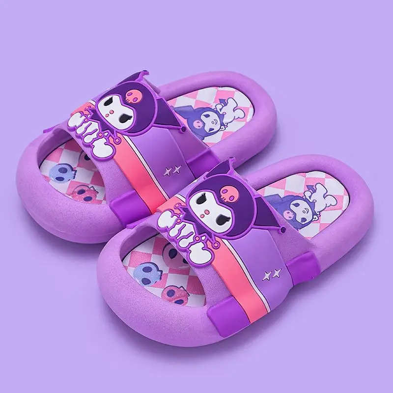 

Сандалии Sanrio детские Нескользящие, летние шлепанцы с аниме-рисунком, кавайные, для учеников 6-12 лет, подарок для детей