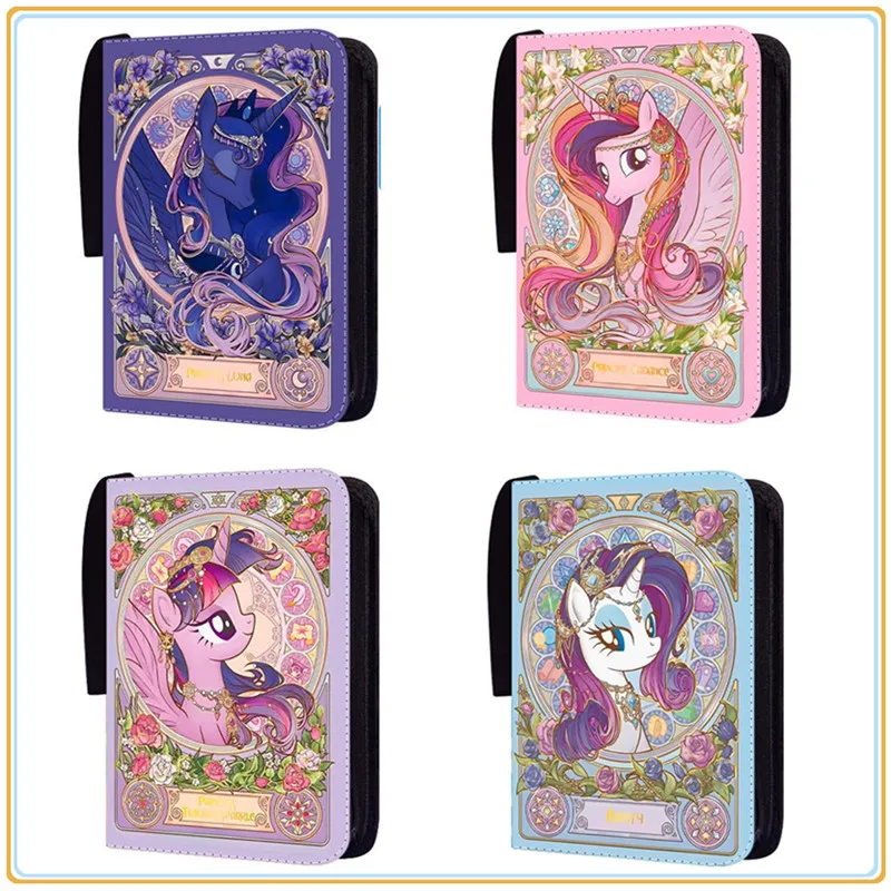 My Little Pony Card Album Book Folder 400pcs/900pcs 4/9 Card Slots Collections Zipper Double Pocket Zipper Binder Holder