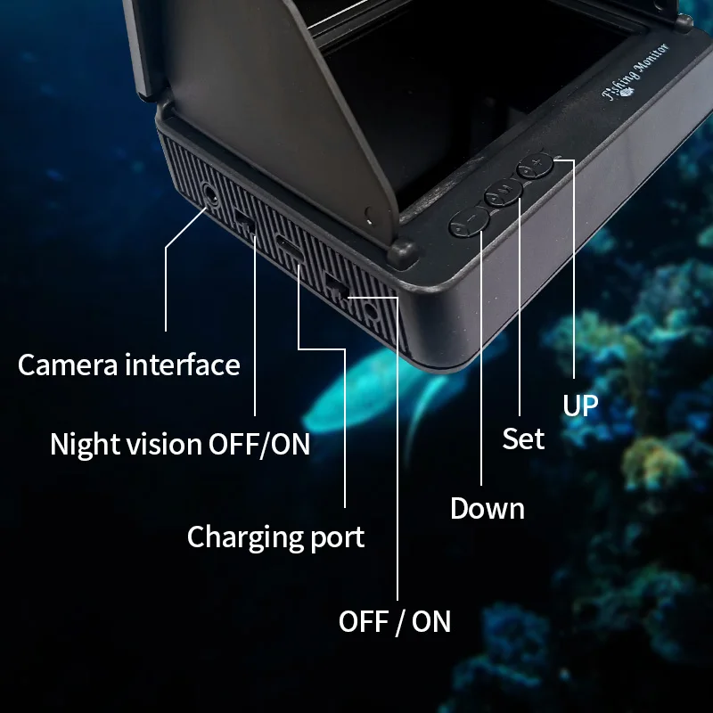 Draagbare Vis Dieptezoeker Water Handheld 1080P 4.3 Inch Lcd Vis Finder Onderwater 220 ° Vissen Camera Met Nachtzicht