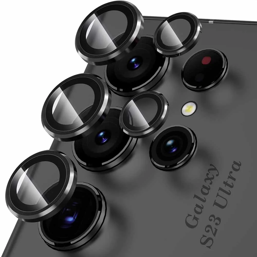 Enhanced Metal Camera Protection Ring with Tempered Glass Cover for Ultimate Camera Safety