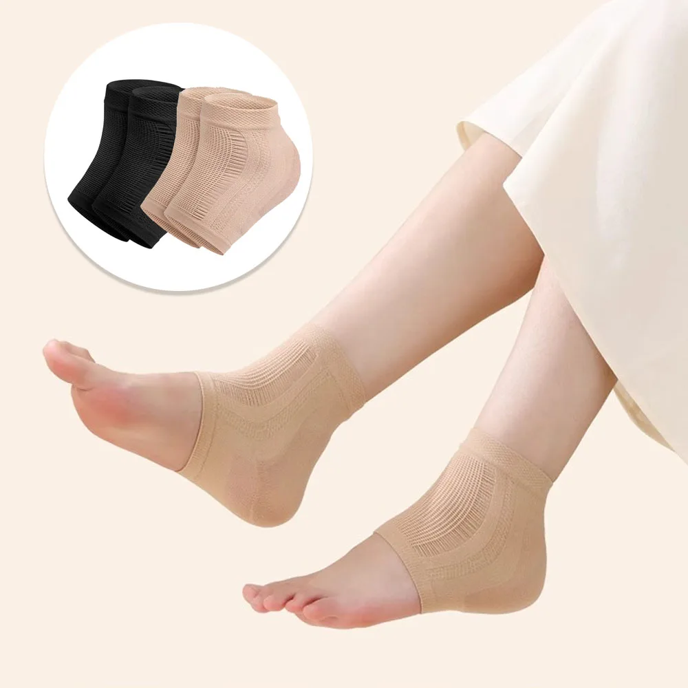 Gel Silicone Foot Cover Mesh Heel Socks Shoes Pads Moisturizing Anti-wear Dry Feet Care Repair Cushion Cracking Heel Protector