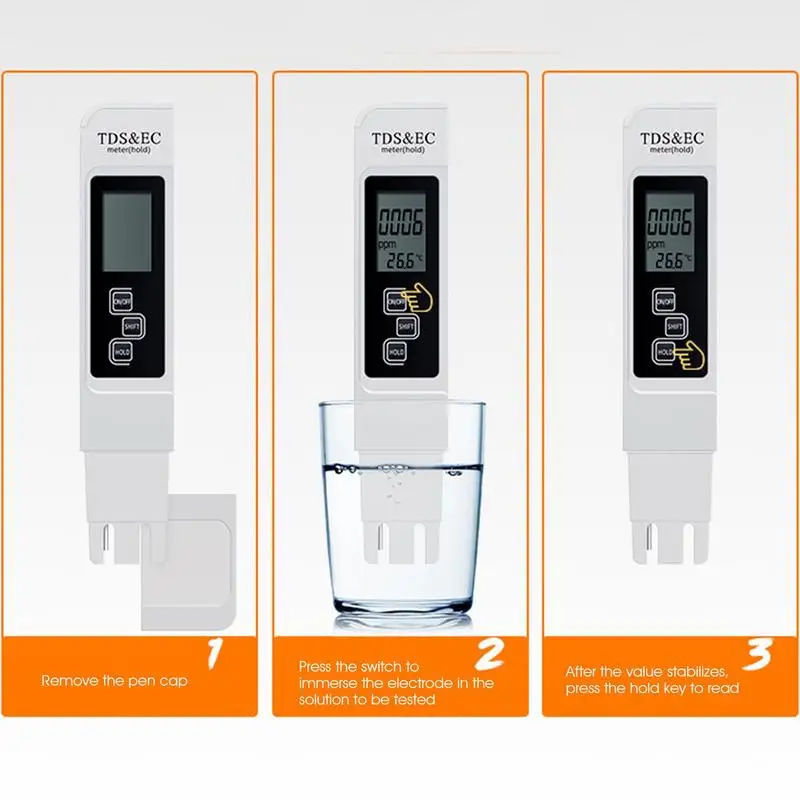 TDS Meter Digital Water Tester Water Quality Tester For Drinking TDS Aquariums And Swimming Pools