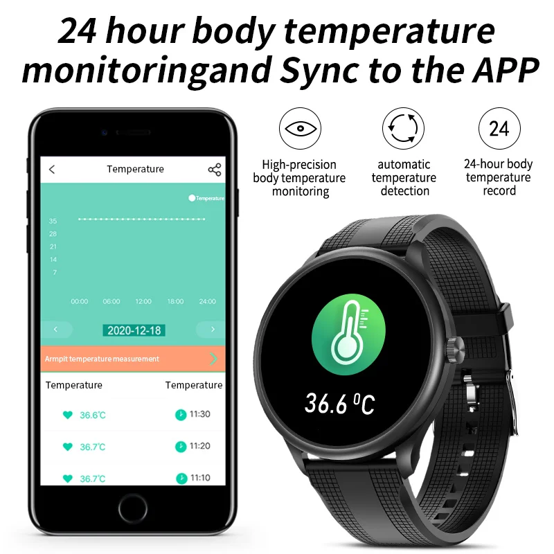 Monitor de Temperatura do Corpo Veres para Homens Xiaomi Bluetooth Chamada Resposta Relógio Inteligente Ecgppg Spo2 Mulher Pressão Arterial Fitness - Image 4