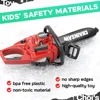 WizKidz Toy Chainsaw for Kids Pretend Play Power Tool Set with Realistic Sounds Rotating Chain Outdoor Preschool Gardening Gift 2