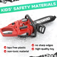 WizKidz Toy Chainsaw for Kids Pretend Play Power Tool Set with Realistic Sounds Rotating Chain Outdoor Preschool Gardening Gift 2