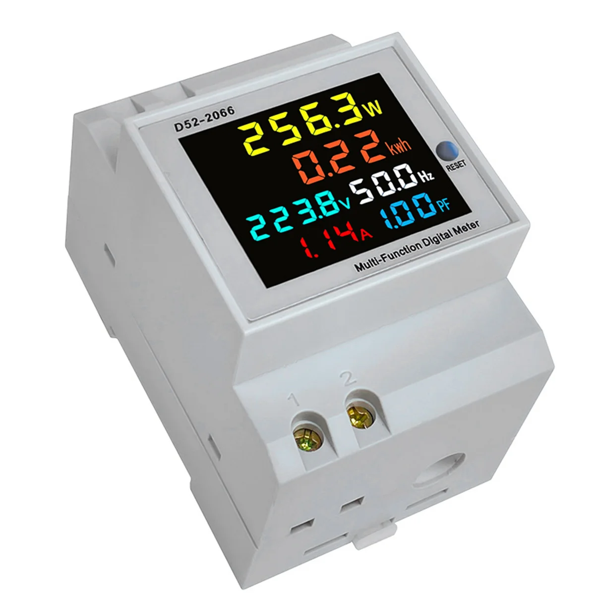 

Din Rail AC Monitor 6IN1 40-300V 100A Voltage Current Power Factor Active KWH Electric Energy Frequency Meter VOLT AMP