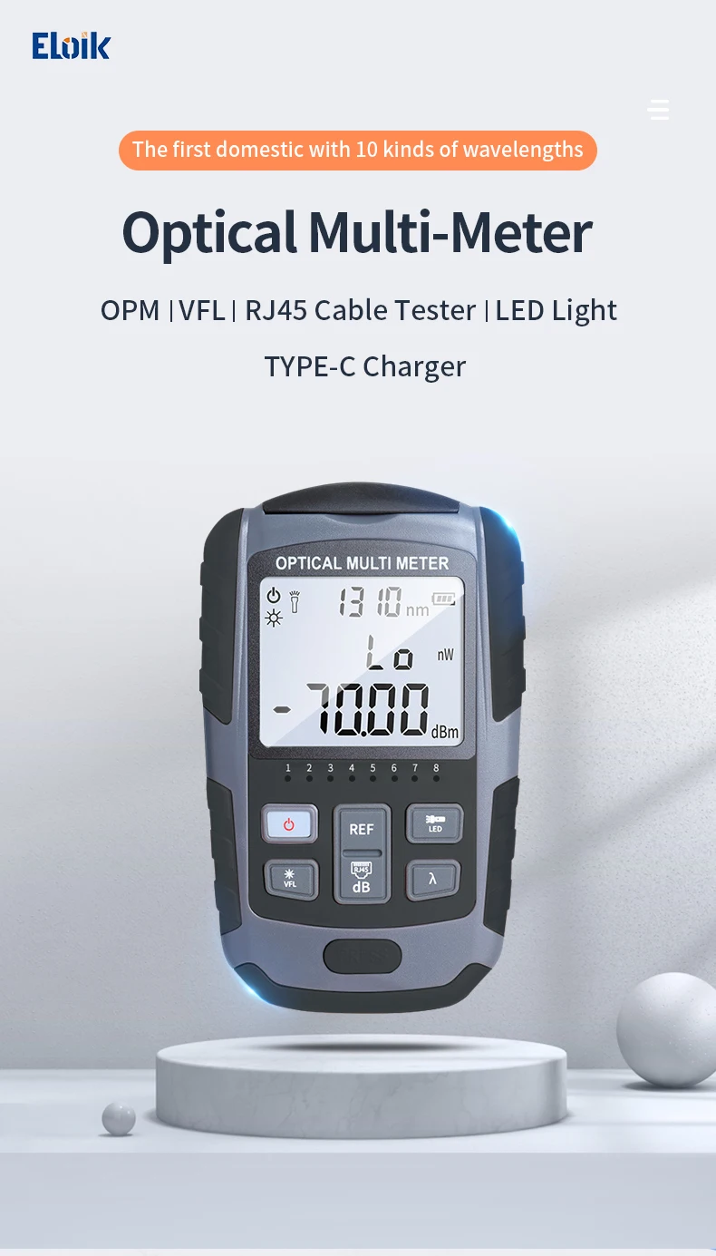 

Fiber Optical Power Meter ALK-502 OPM Handheld Mini Fiber Optical Cable Tester -70+6 or -50+26 2mw 15mw 30 mw Smart OPM