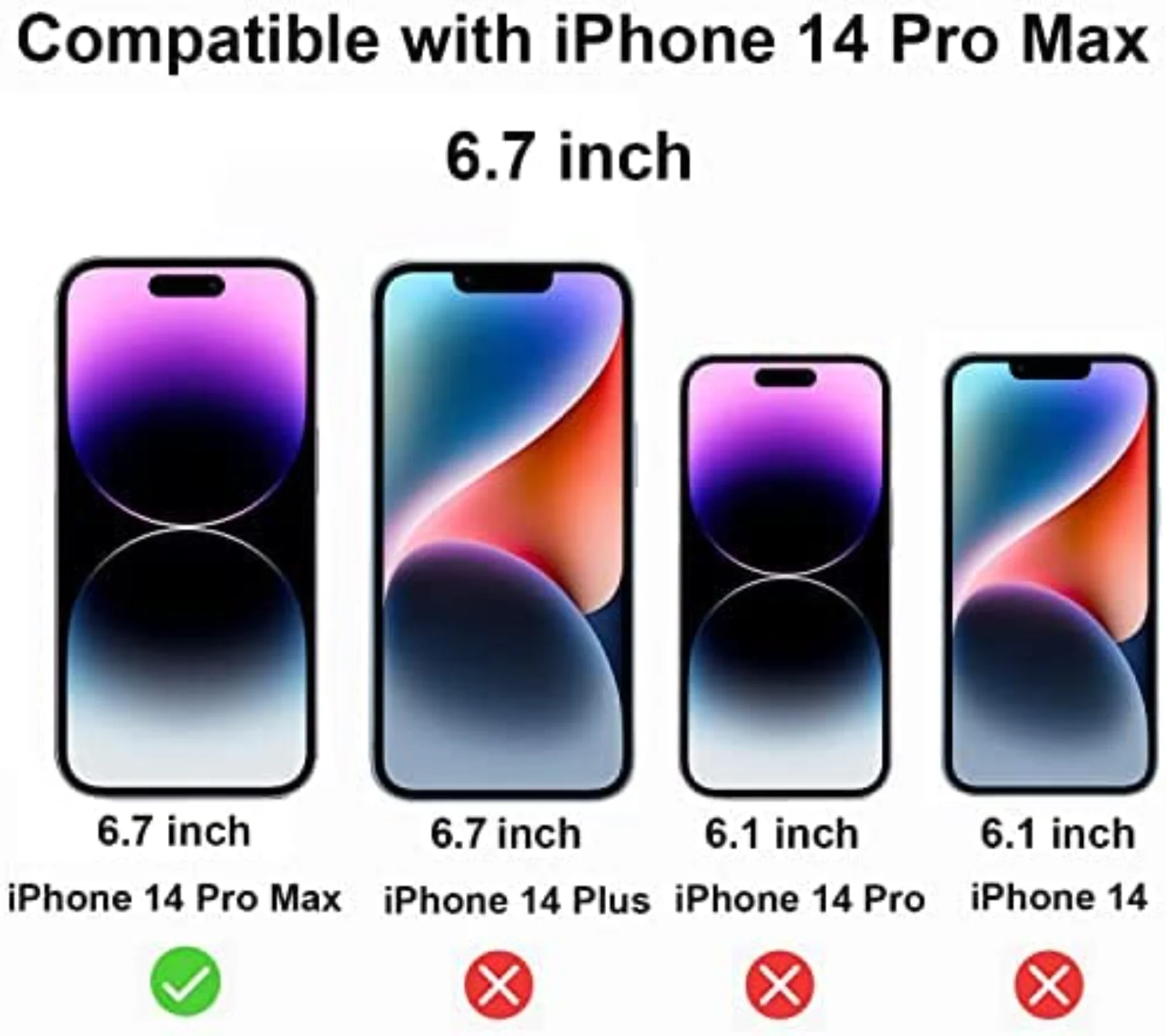 Anti-Blue Tempered Glass Mirror Screen Protector Film Compatible with iPhone 14 Pro Max, 6.7 inch 9H Hardness Anti-scratch