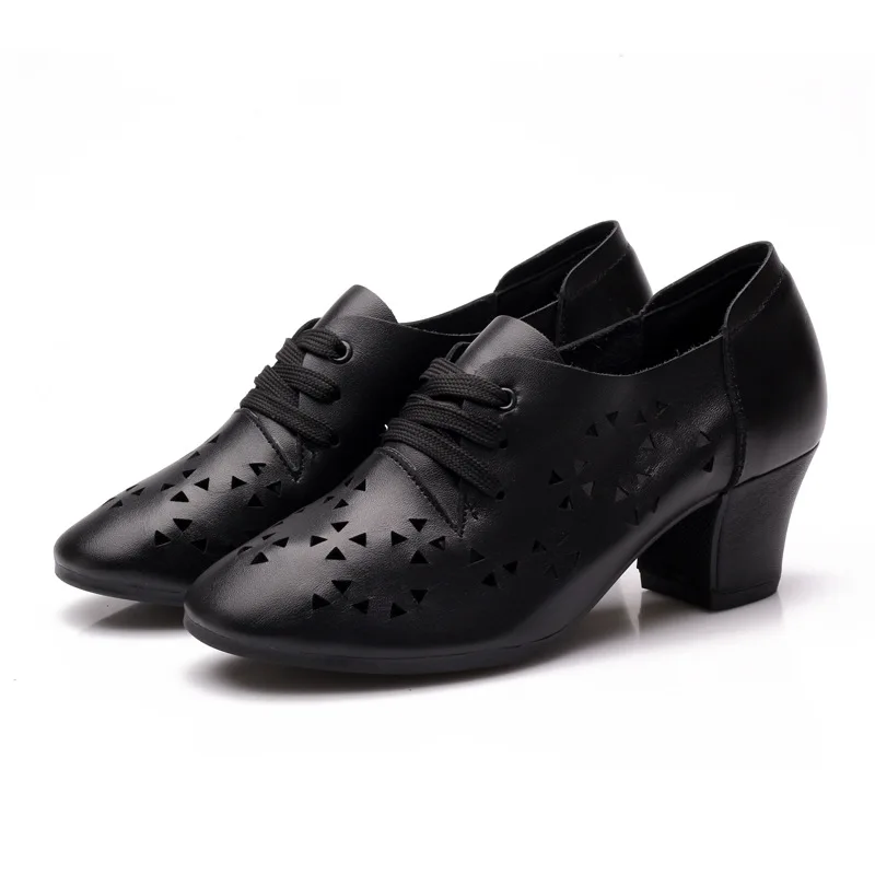 

Women's Latin Modern Dance Shoes for Women Ladies Ballroom Waltz Tango Quick Step Shoes Black 5cm Low Heels Salsa Jazz Shoes