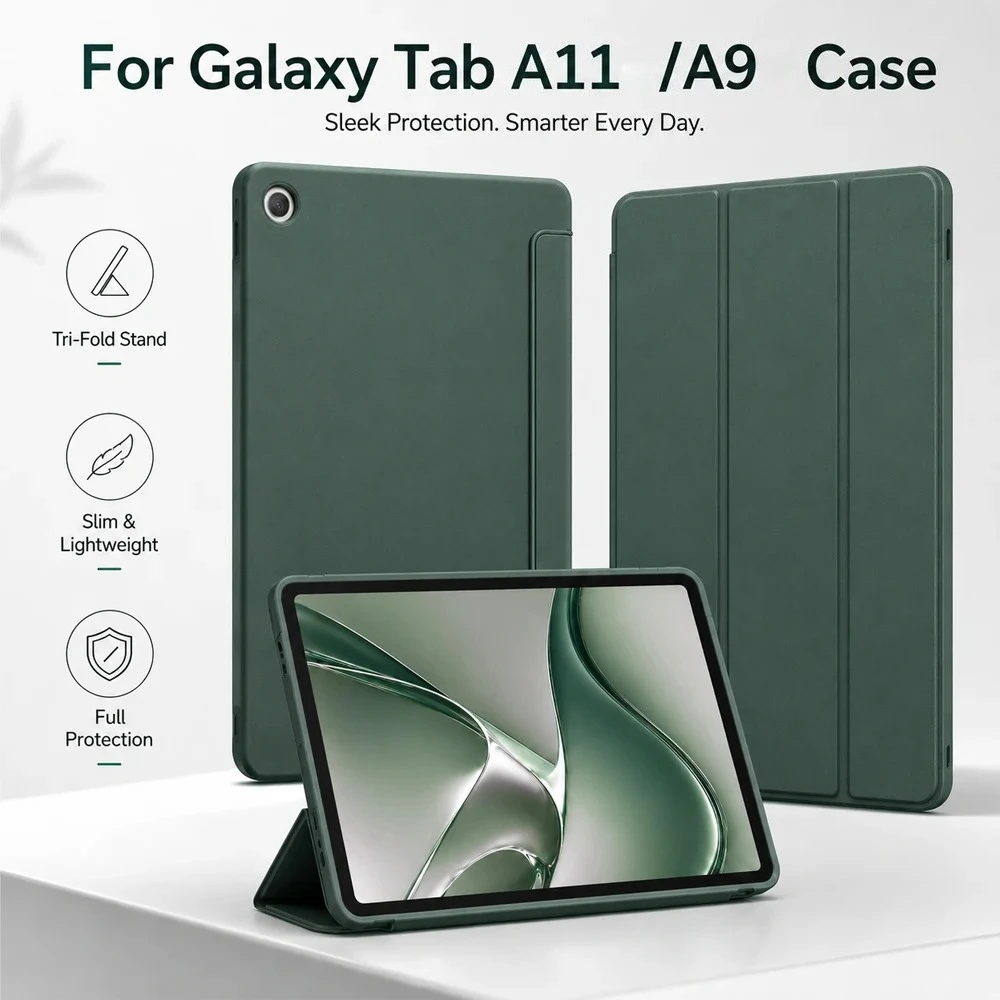 Slim TriFold Stand TPU Soft Back Cover