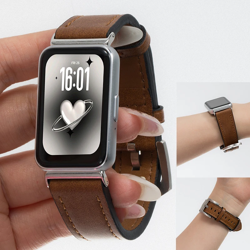 สายรัดข้อมือหนังสุดหรู สำหรับ Samsung Galaxy Fit 3