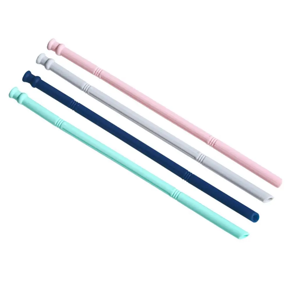 Water Cup Straw Silicone Food Grade Long Flexible Reusable Drinkware Kitchen Accessories Childrens Supplementary Straw Colorful