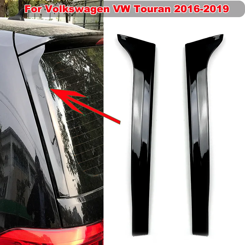 

Rear Window Deflector Spoiler Canard Wing Trim Cover Sticker Side Splitter For Volkswagen VW Touran 2016-2019 Car Accessories