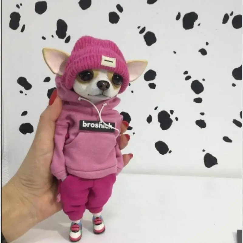 튼튼한 정원 장신구, 서있는 개 조각, 장식 서있는 개 동상, 어린이 선물, 책상용 개 조각