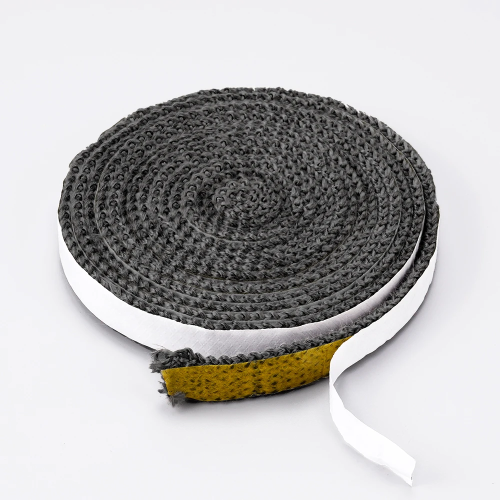 Flat Stoves Rope Self-Adhesive Fiberglass Fireplace Chimney Door Sealing Cord Replacement Gasket Tape 10mm/15mm 2m/3m