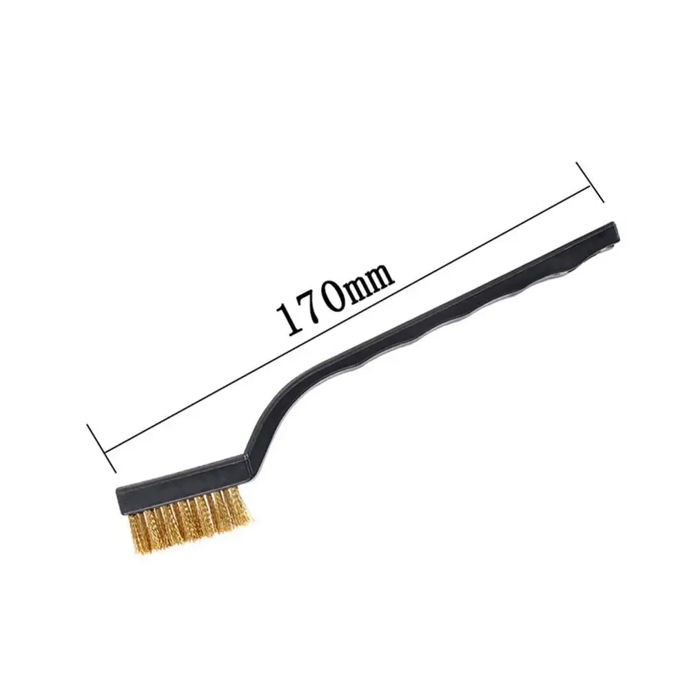 15pcs Wire Brass Brush 170mm Mini Brushes Micro Steel Brass Rust Remover Paint Remove Metal Scrubbing Polishing Burring Brush Wire Brush Mini Brush