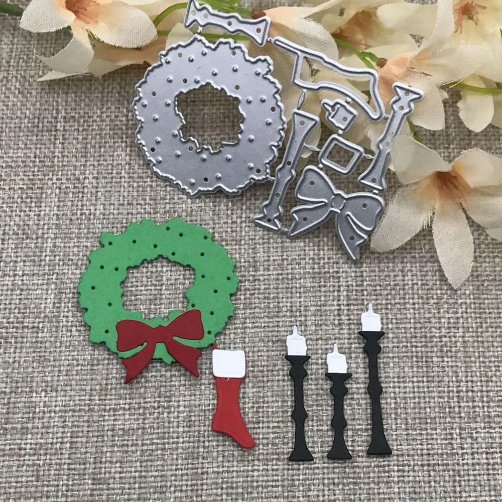

Candle Fireplace Metal Cutting Dies Stencils For DIY Scrapbooking Decorative Handcraft Die Cutting Template Mold