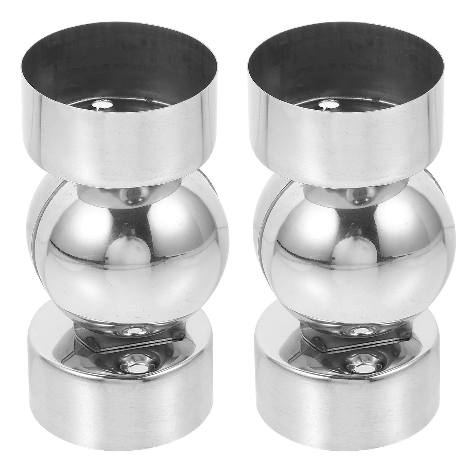 

2 pcs Stainless Steel Stairway Handrail End Caps Staircase Handrail End Covers Handrail Parts