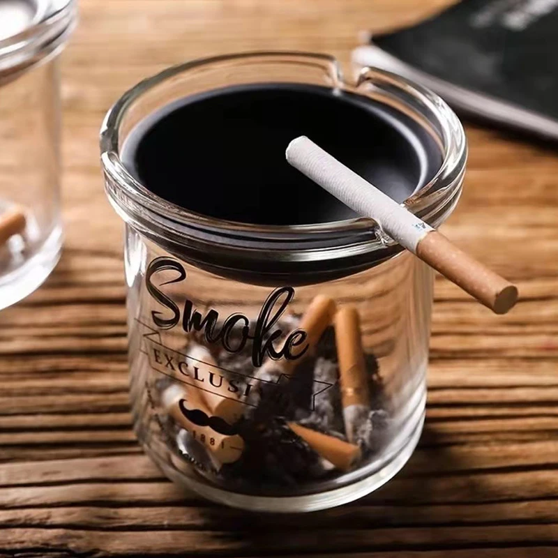 

Ashtray Anti-Flying Dust Stainless Steel Office Creative Funnel With Cover Personality Living Room Home Trend Ins Gold Ashtray 1