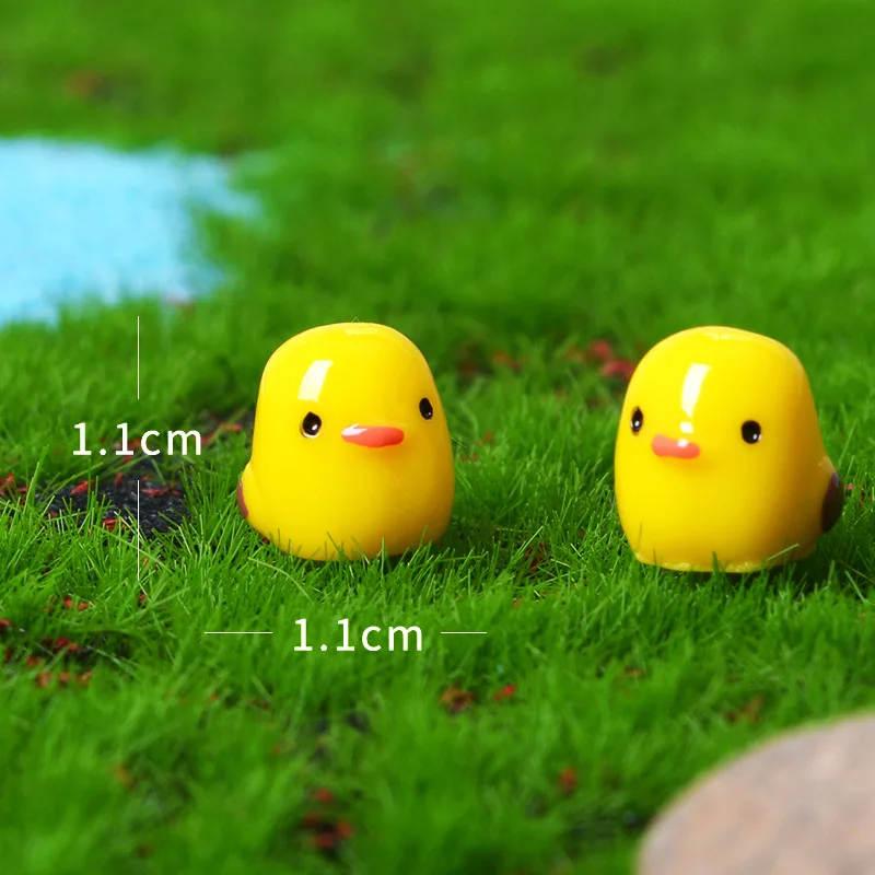 50 pz resina minuscole figurine di pollo Mini polli miniature Micro paesaggio fata giardino Decor terrario artigianato ornamento