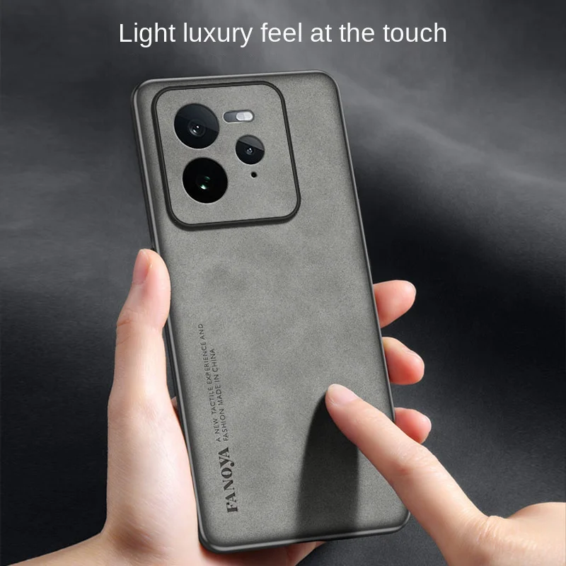 Shockproof PU Leather Skin Matte Hard Back Cover