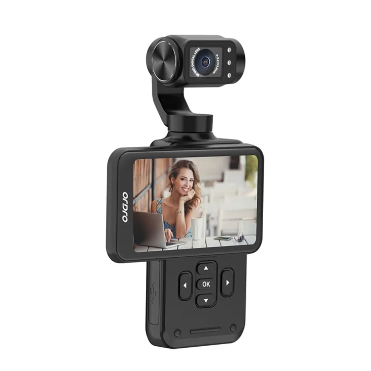 휴대용 포켓 DV M5 3축 손떨림 방지 HD 짐벌 카메라 5K/30fps 3.5인치 회전식 화면 120도 초광각 빠른 포커싱