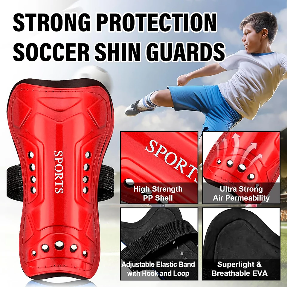 Soccer Shin Guards Loogdeel Adult Kid Training Crashproof Calf Leg Sleeves Teens Football Sports Safety Legging Shin Protect Guard