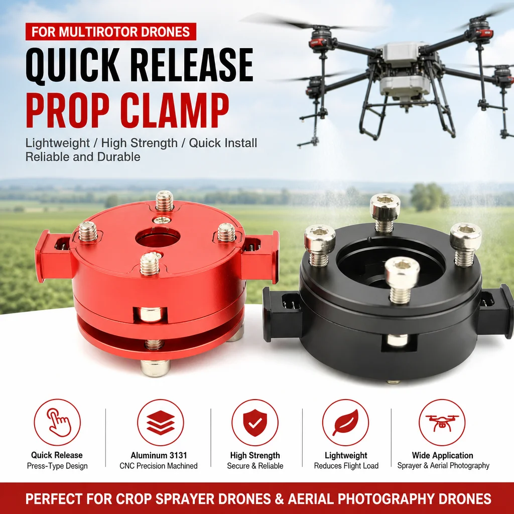 CNC-Aluminium 3131Schnellspann-Propellerklemme für Multirotor-Drohnen, Propellerhalterung vom Drucktyp für Erntezerstäuber und Luftaufnahmen