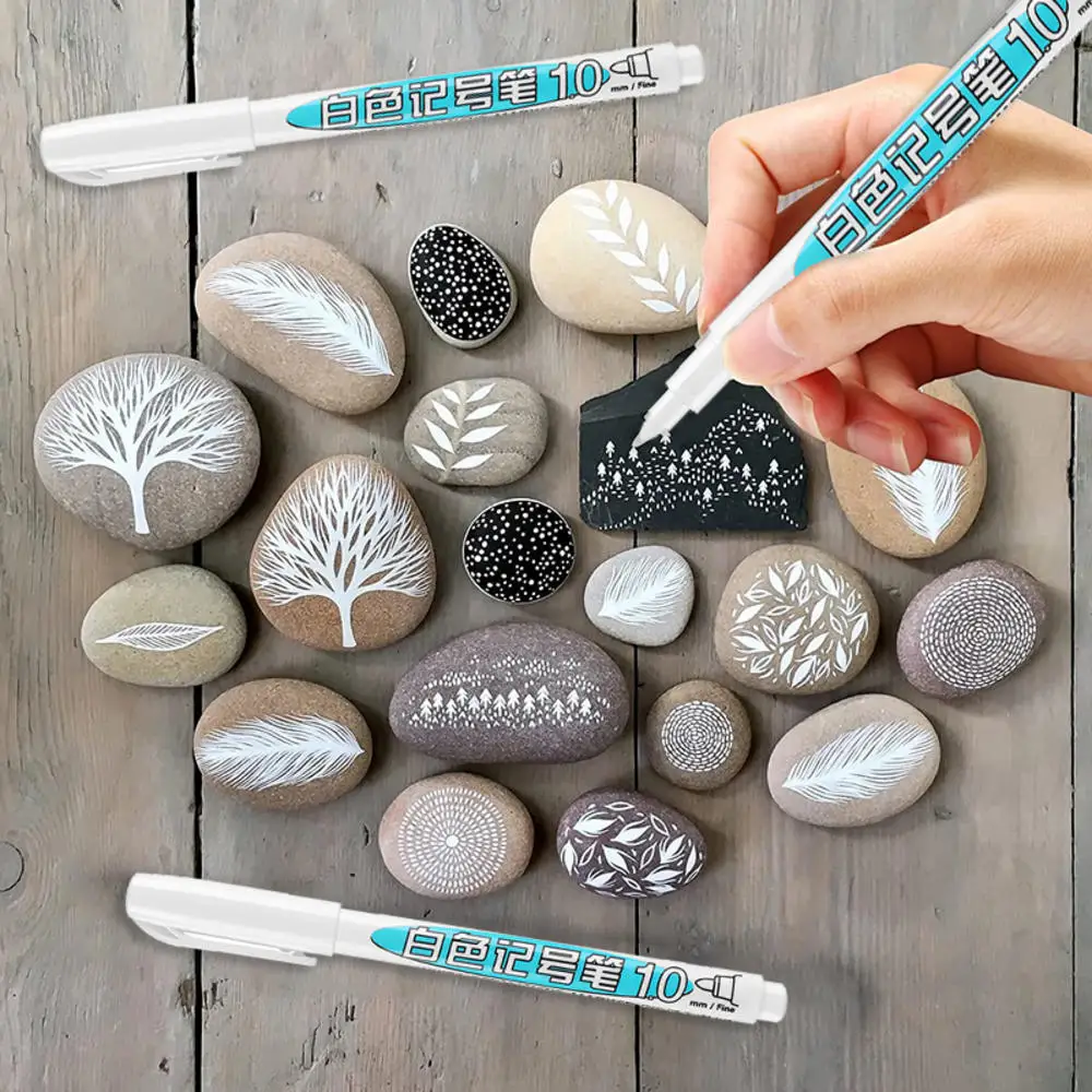 20ml Markers Ink White Paint Pens Acrylic White Waterproof Markers Ink for Rocks Painting Metal Wood Glass Ceramic Tire Fabric acrylic paint acrylic paint set