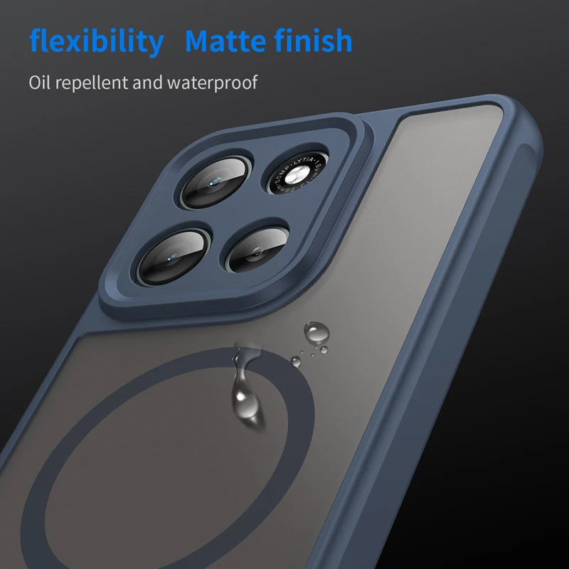 Magnetic Translucent Frosted Matte Waterproof Protective Phone Case