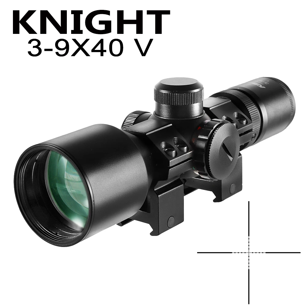 

Tactical 3-9x40 Compact Scope Mildot/Rangefinder Reticle Hunting Riflescopes Cross-Hair Reticle fits 11mm/20mm Rail Mount