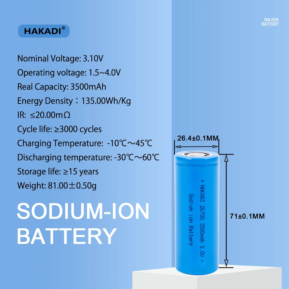 Hakadi-baterias Recarregáveis para Descarga de Baixa Temperatura 3v 3500mah 26700 High Rate Safe Cell Faça Você Mesmo 420 Pcs - Image 3