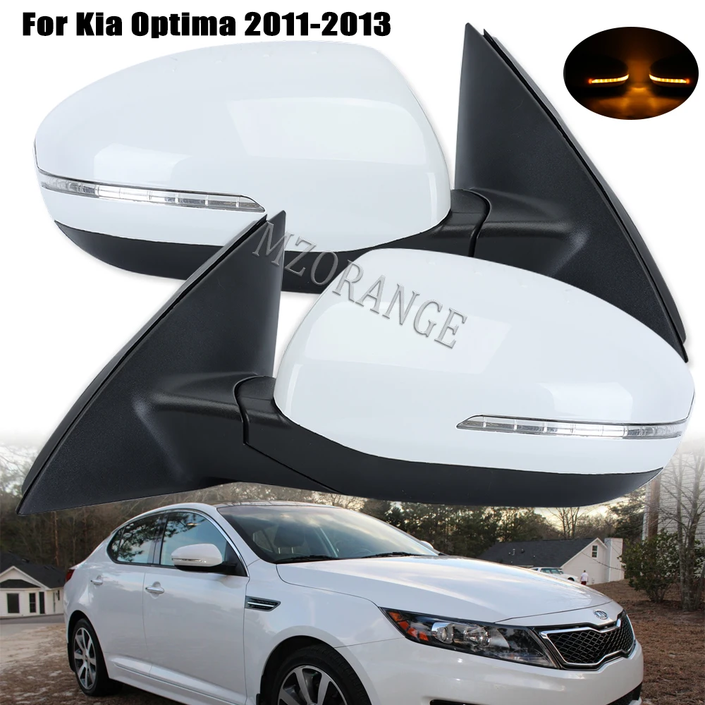 Driver Left Black Manual Fold W/ Turn Signal Side Mirror For Kia - Foto 5