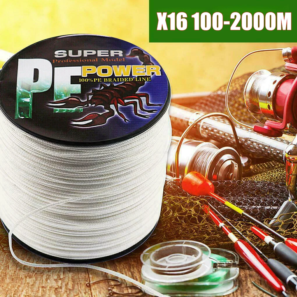Braided Fishing Line 16 Strand Hollow Core Leader - Red, 20LB To 500LB, Dyneema Material Braided Fishing Line For Sale